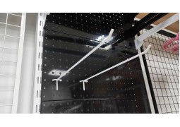 Гачок в перфорацію L-250, d6mm. крок 30мм. (білий)